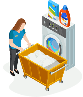 Bước 3: Quy trình giặt sấy hiện đại tại Sơn Tây